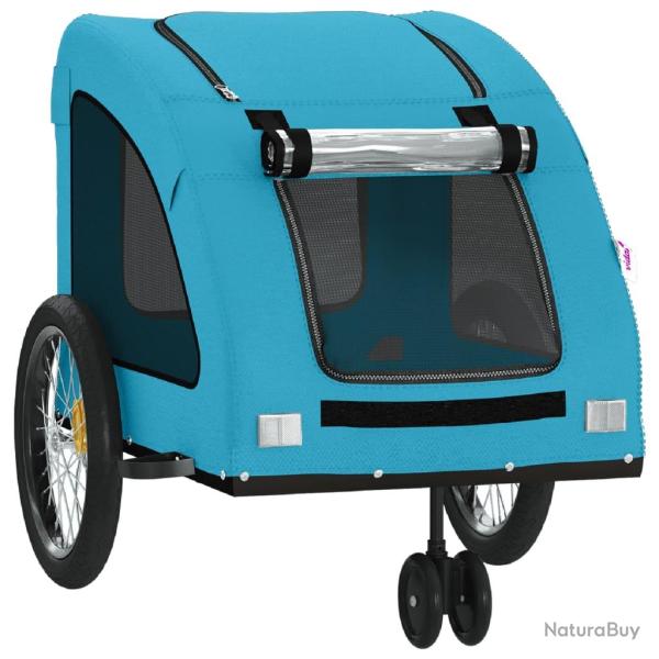 Remorque chariot transport de v�lo pour animaux de compagnie bleu 02_0044204