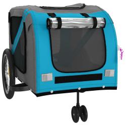 Remorque chariot transport de v&eacute;lo pour animaux de compagnie bleu 02_0044244