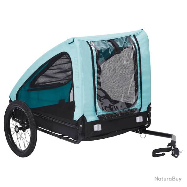Remorque chariot transport de v�lo pour animaux de compagnie bleu 02_0044255