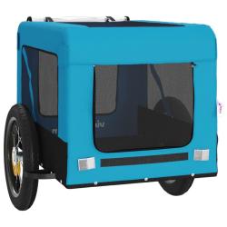 Remorque chariot transport de v&eacute;lo pour animaux de compagnie bleu 02_0044256