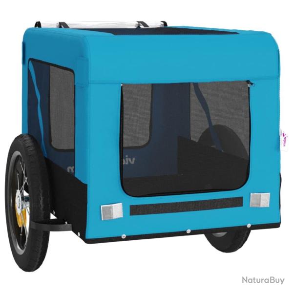 Remorque chariot transport de v�lo pour animaux de compagnie bleu 02_0044256