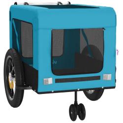 Remorque chariot transport de v&eacute;lo pour animaux de compagnie bleu 02_0044253