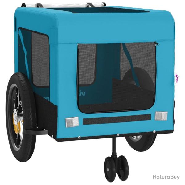 Remorque chariot transport de v�lo pour animaux de compagnie bleu 02_0044253
