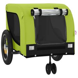 Remorque chariot transport de v&eacute;lo pour animaux de compagnie vert 02_0044292