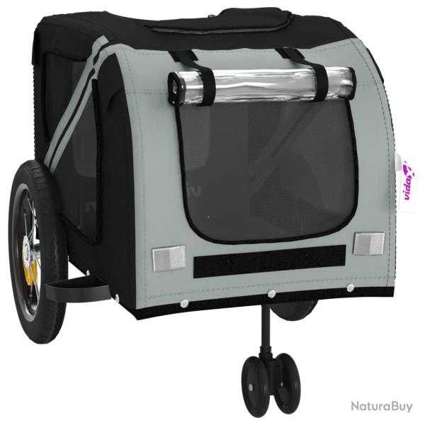 Remorque chariot transport de v�lo pour animaux de compagnie gris 02_0044271
