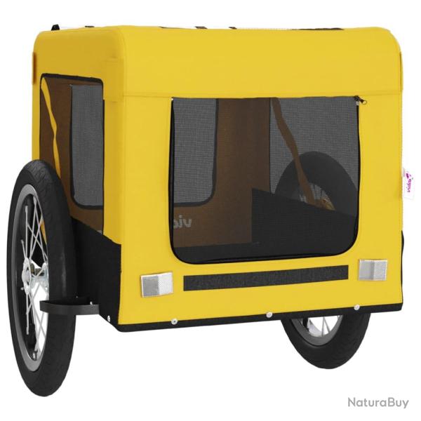 Remorque chariot transport de v�lo pour animaux de compagnie jaune 02_0044315