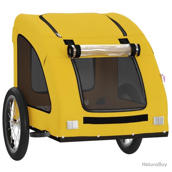 Remorque chariot transport de v�lo pour animaux de compagnie jaune 02_0044299