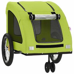 Remorque chariot transport de v&eacute;lo pour animaux de compagnie vert 02_0044237