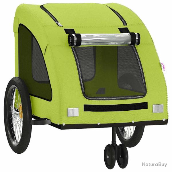 Remorque chariot transport de vlo pour animaux de compagnie vert 02_0044237