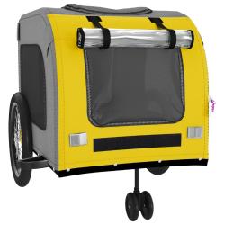 Remorque chariot transport de v&eacute;lo pour animaux de compagnie jaune 02_0044308