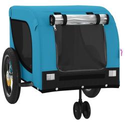 Remorque chariot transport de v&eacute;lo pour animaux de compagnie bleu 02_0044251