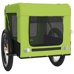Remorque chariot transport de v&eacute;lo pour animaux de compagnie vert 02_0044291