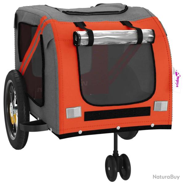 Remorque chariot transport de v�lo pour animaux de compagnie Orange 02_0044340
