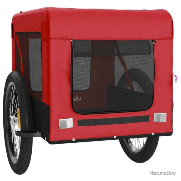 Remorque chariot transport de v�lo pour animaux de compagnie rouge 02_0044365