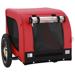Remorque chariot transport de v&eacute;lo pour animaux de compagnie rouge 02_0044370
