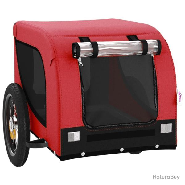 Remorque chariot transport de v�lo pour animaux de compagnie rouge 02_0044370