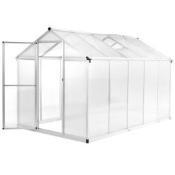 Serre tente abri plante fleur l&eacute;gumes aluminium 302 x 190 x 195 cm 11,19 m&sup3; Transparent 02_0044467