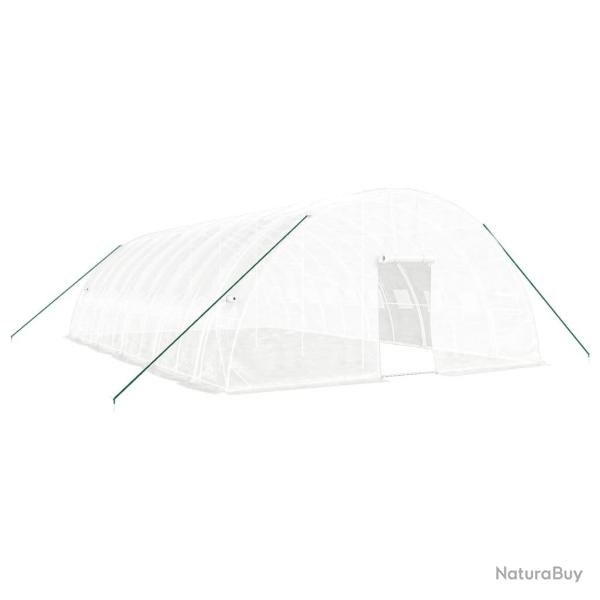 Serre tente abri plante fleur l�gumes avec cadre en acier 60 m� 10 x 6 x 2,85 m blanc 02_0044611