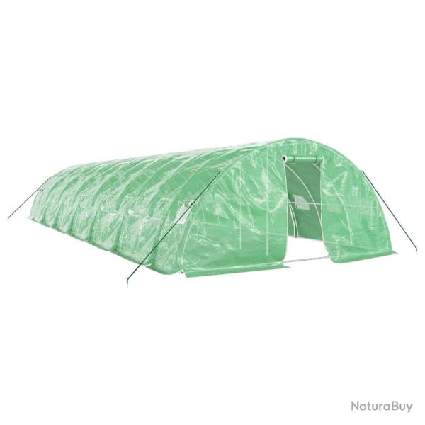 Serre tente abri plante fleur l�gumes avec cadre en acier 70 m� 14 x 5 x 2,3 m vert 02_0044622