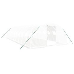 Serre tente abri plante fleur l&eacute;gumes avec cadre en acier 40 m&sup2; 10 x 4 x 2 m blanc 02_0044585
