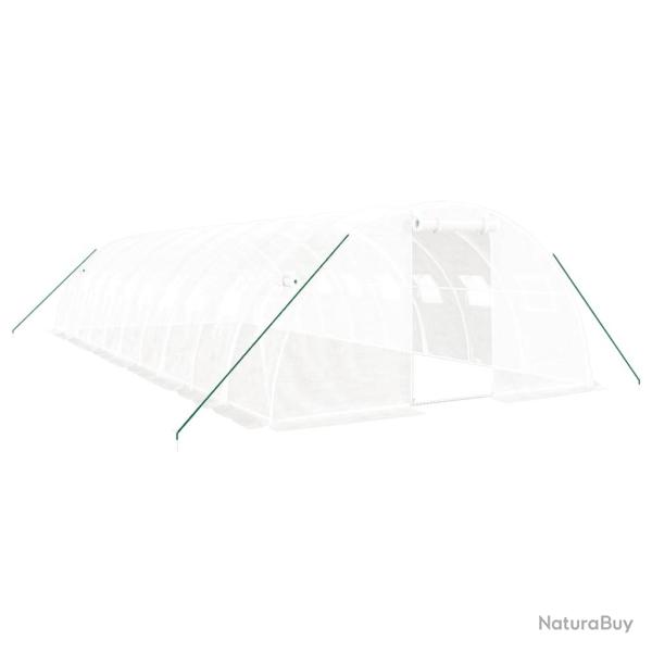 Serre tente abri plante fleur l�gumes avec cadre en acier 40 m� 10 x 4 x 2 m blanc 02_0044585