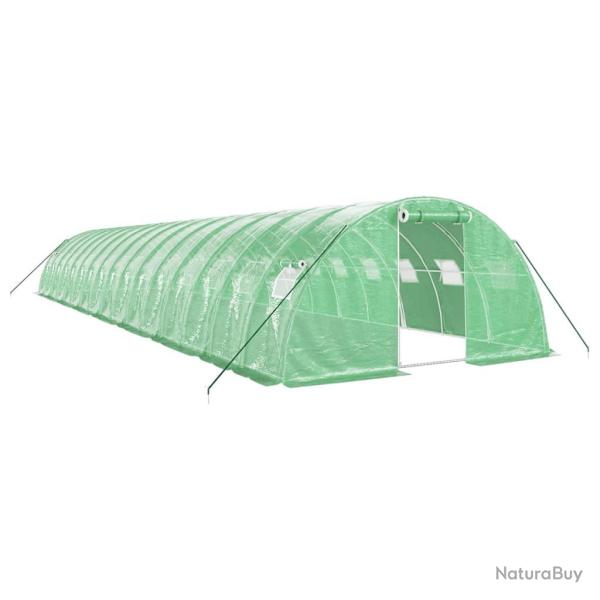 Serre tente abri plante fleur l�gumes avec cadre en acier 64 m� 16 x 4 x 2 m vert 02_0044618