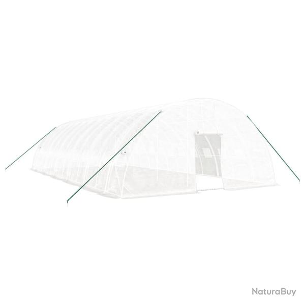 Serre tente abri plante fleur l�gumes avec cadre en acier 72 m� 12 x 6 x 2,85 m blanc 02_0044623