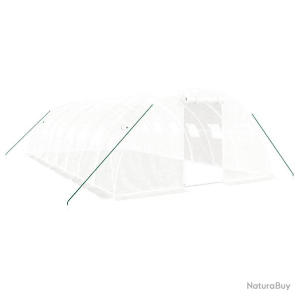 Serre tente abri plante fleur l�gumes avec cadre en acier 32 m� 8 x 4 x 2 m blanc 02_0044575