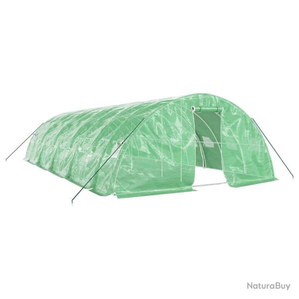 Serre tente abri plante fleur l�gumes avec cadre en acier 50 m� 10 x 5 x 2,3 m vert 02_0044604