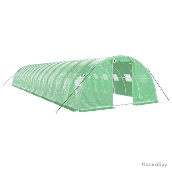 Serre tente abri plante fleur l�gumes avec cadre en acier 56 m� 14 x 4 x 2 m vert 02_0044608