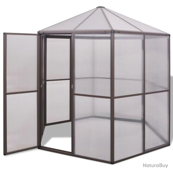 Serre tente abri plante fleur l�gumes en aluminium 240 x 211 x 232 cm marron 02_0044656