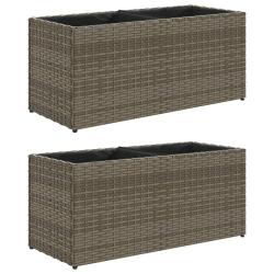 Jardini&egrave;re bac lit sur&eacute;lev&eacute; plantes fleurs jardin terrasses avec 2 pots lot de 2 72 x 30 x 32 cm r&eacute;