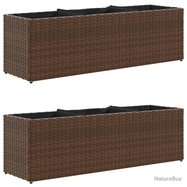 Jardini�re bac lit sur�lev� plantes fleurs jardin terrasses avec 3 pots lot de 2 105 x 30 x 32cm r�