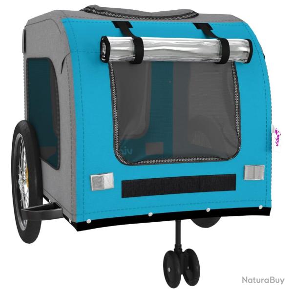 Remorque chariot transport de v�lo pour animaux de compagnie bleu 02_0044245