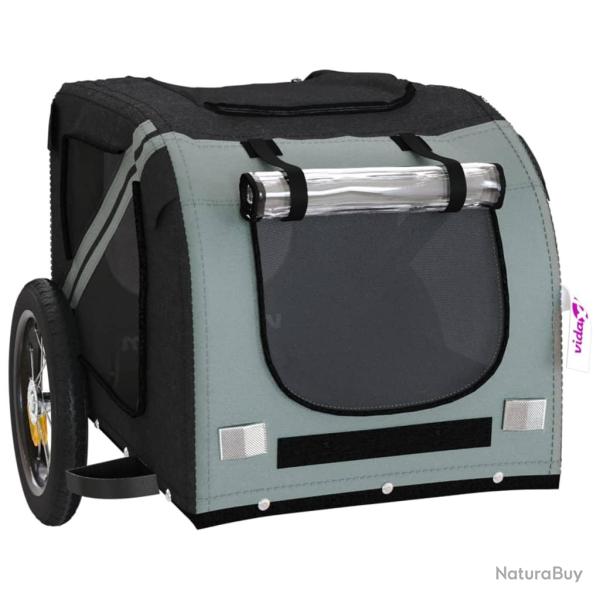 Remorque chariot transport de v�lo pour animaux de compagnie gris 02_0044266