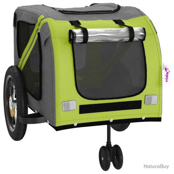 Remorque chariot transport de v�lo pour animaux de compagnie vert 02_0044286
