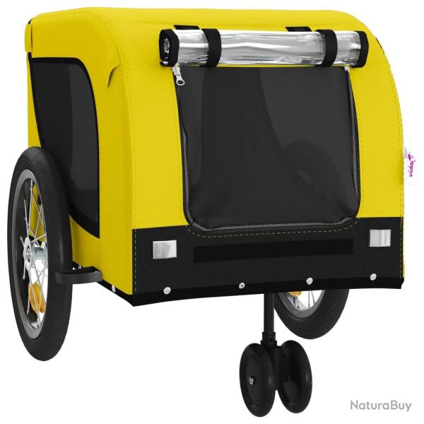 Remorque chariot transport de v�lo pour animaux de compagnie jaune 02_0044313