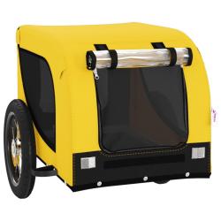 Remorque chariot transport de v&eacute;lo pour animaux de compagnie jaune 02_0044311