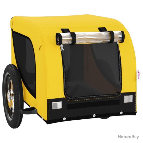 Remorque chariot transport de v�lo pour animaux de compagnie jaune 02_0044311