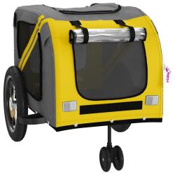 Remorque chariot transport de v&eacute;lo pour animaux de compagnie jaune 02_0044320