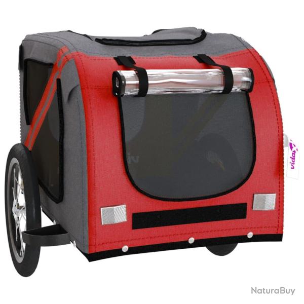Remorque chariot transport de v�lo pour animaux de compagnie rouge 02_0044355