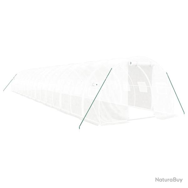 Serre tente abri plante fleur l�gumes avec cadre en acier 48 m� 16 x 3 x 2 m blanc 02_0044597