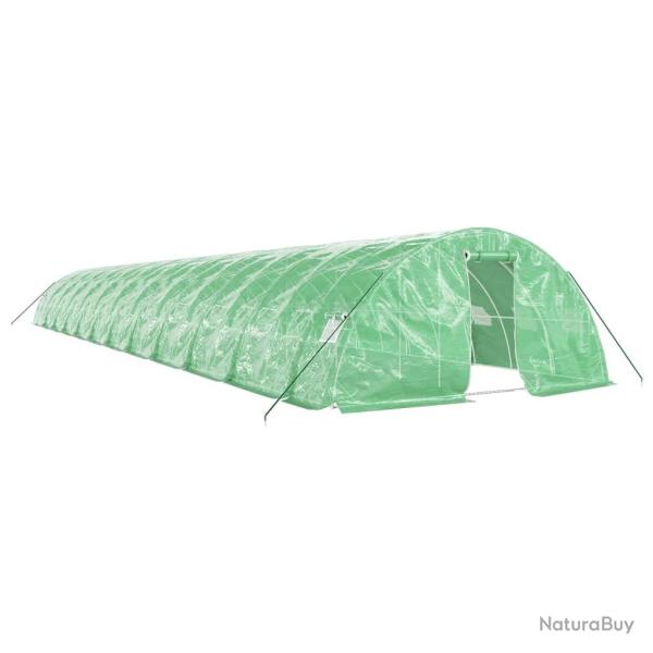 Serre tente abri plante fleur l�gumes avec cadre en acier 120 m� 24 x 5 x 2,3 m vert 02_0044544