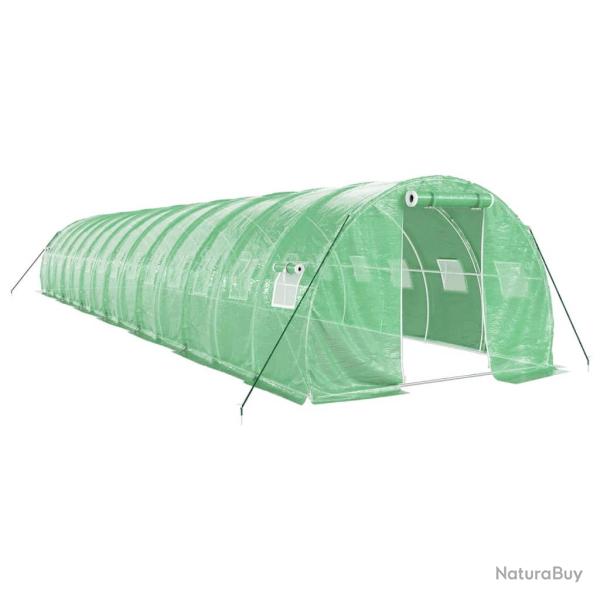 Serre tente abri plante fleur l�gumes avec cadre en acier 42 m� 14 x 3 x 2 m vert 02_0044592