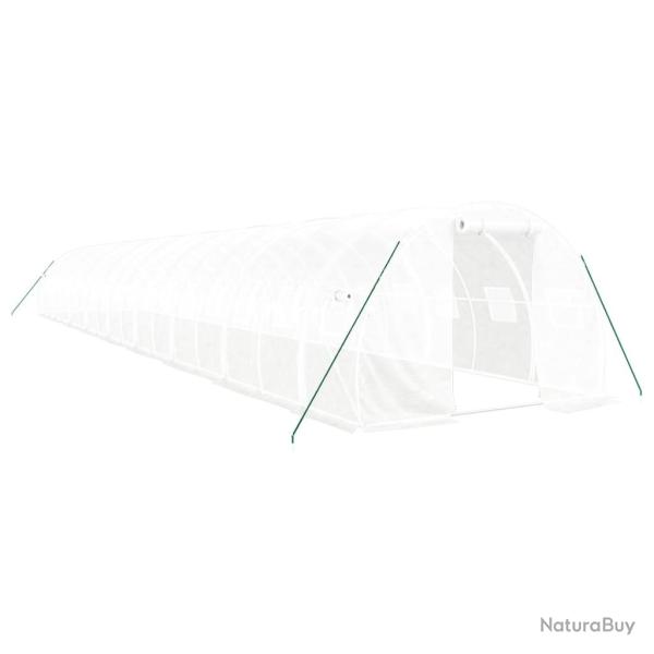 Serre tente abri plante fleur l�gumes avec cadre en acier 54 m� 18 x 3 x 2 m blanc 02_0044605