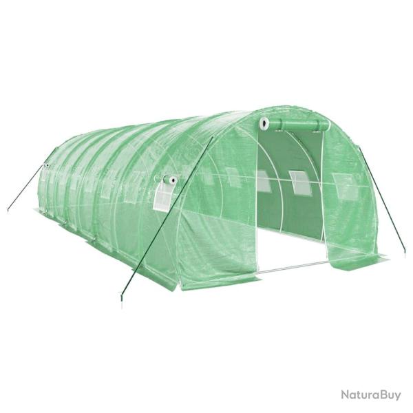 Serre tente abri plante fleur l�gumes avec cadre en acier 24 m� 8 x 3 x 2 m vert 02_0044566