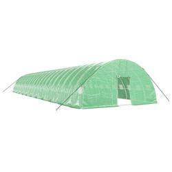 Serre tente abri plante fleur l&eacute;gumes avec cadre en acier 132 m&sup2; 22 x 6 x 2,85 m vert 02_0044546