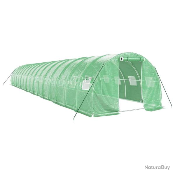Serre tente abri plante fleur l�gumes avec cadre en acier 48 m� 16 x 3 x 2 m vert 02_0044598
