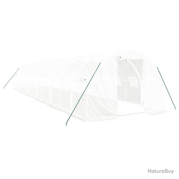 Serre tente abri plante fleur l�gumes avec cadre en acier 36 m� 12 x 3 x 2 m blanc 02_0044577