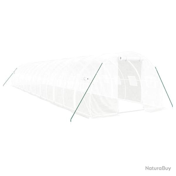 Serre tente abri plante fleur l�gumes avec cadre en acier 42 m� 14 x 3 x 2 m blanc 02_0044591